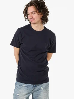 Coveri Moving T-shirt da uomo girocollo in cotone - blu scuro