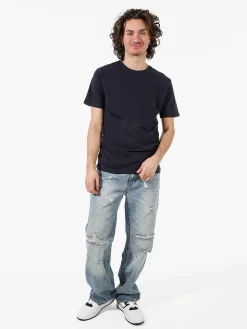 Coveri Moving T-shirt da uomo girocollo in cotone - blu scuro