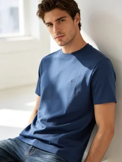 Coveri Moving T-shirt da uomo girocollo in cotone - blu