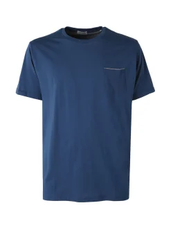 Coveri Moving T-shirt da uomo in cotone con taschino - blu