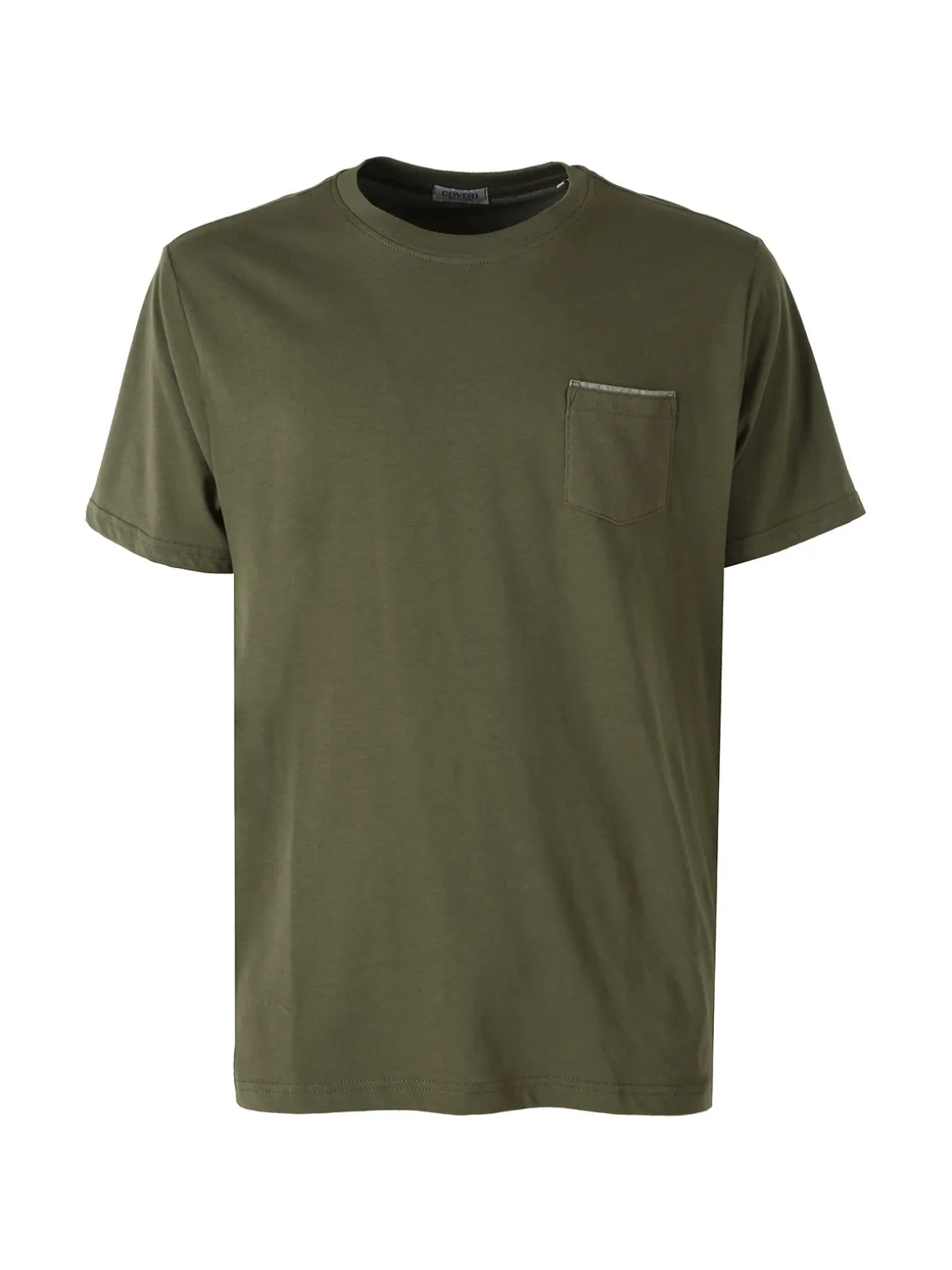 Coveri Moving T-shirt da uomo in cotone con taschino - militare