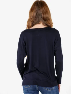 Coveri Moving T-shirt donna a maniche lunghe con strass - militare