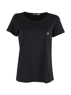 Coveri Moving T-shirt donna girocollo in cotone - nero