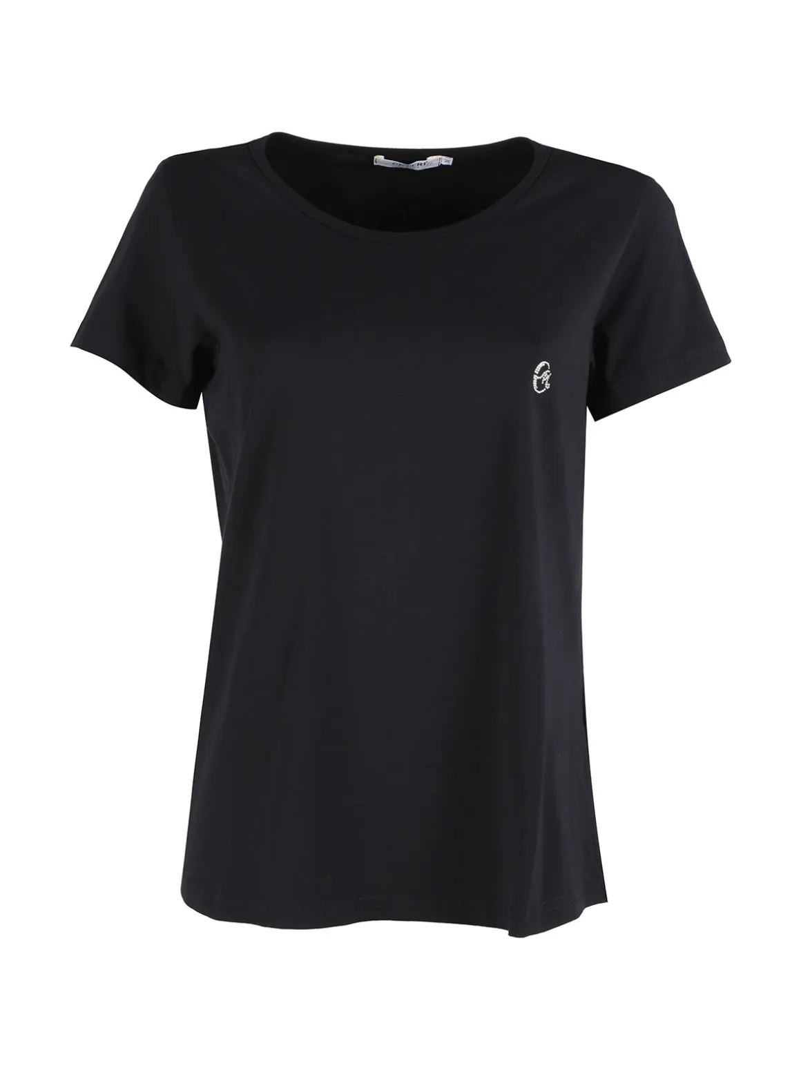 Coveri Moving T-shirt donna girocollo in cotone - nero