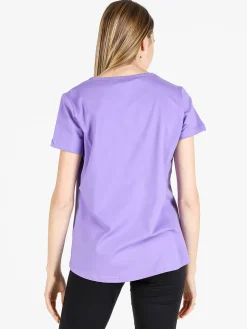 Coveri Moving T-shirt donna girocollo in cotone - lilla
