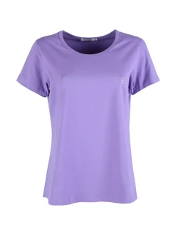 Coveri Moving T-shirt donna girocollo in cotone - lilla