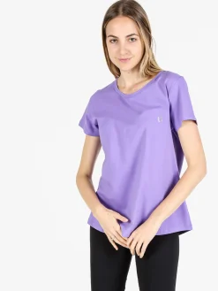 Coveri Moving T-shirt donna girocollo in cotone - lilla