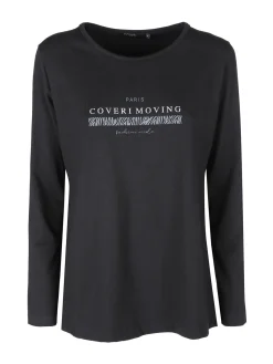 Coveri Moving T-shirt girocollo da donna a maniche lunghe