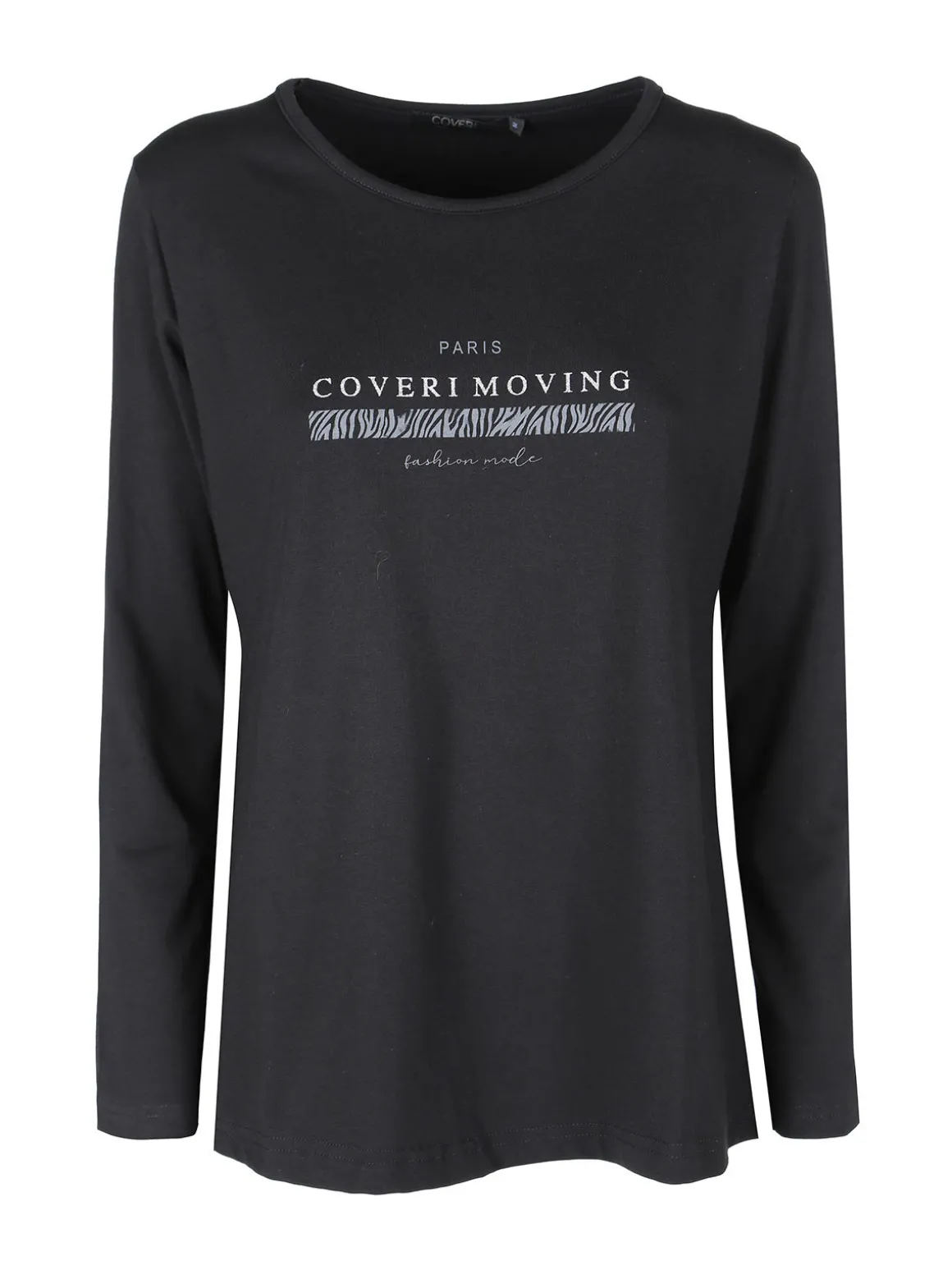 Coveri Moving T-shirt girocollo da donna a maniche lunghe