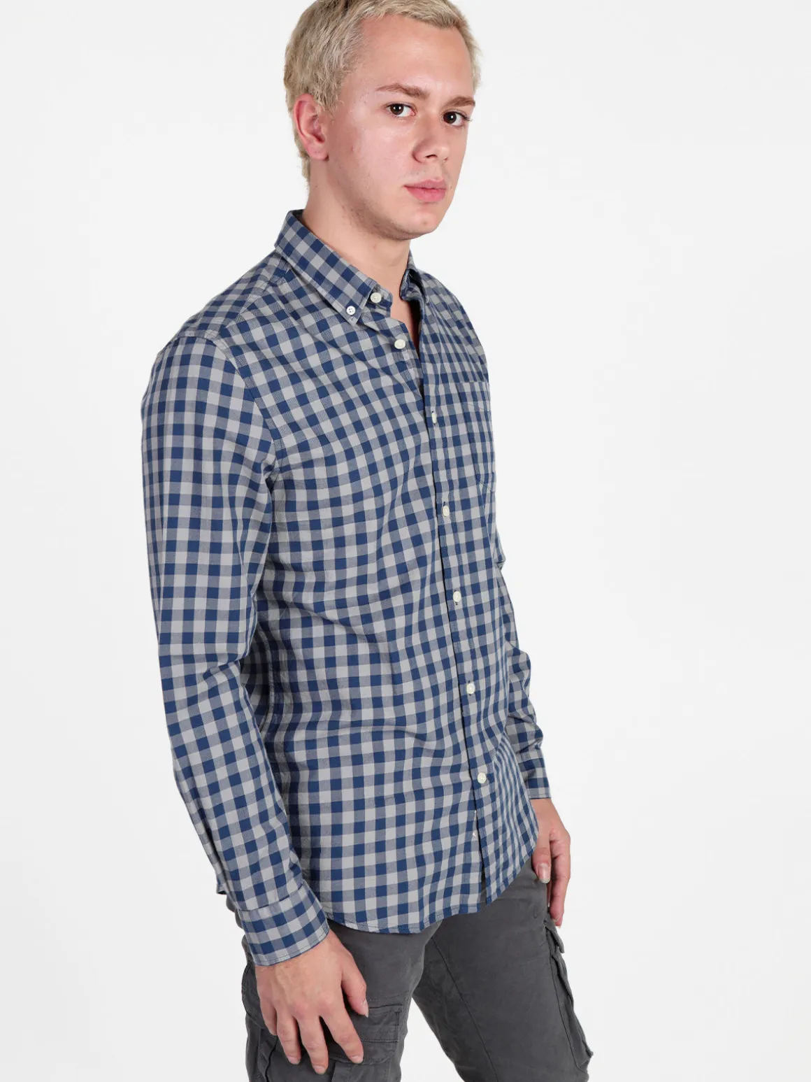 Coveri Viale Morin Camicia uomo a quadri in cotone a maniche lunghe