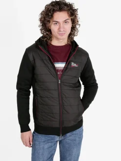 Coveri Viale Morin Giubbino da uomo con cappuccio e zip e dettagli in maglia