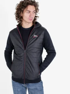 Coveri Viale Morin Giubbino da uomo con cappuccio e zip e dettagli in maglia