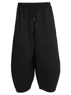 158c Pantaloni donna a palloncino con cavallo basso - nero