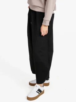 158c Pantaloni donna a palloncino con cavallo basso - nero