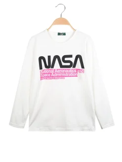 Cuba10 T-shirt da ragazza a maniche lunghe con scritta