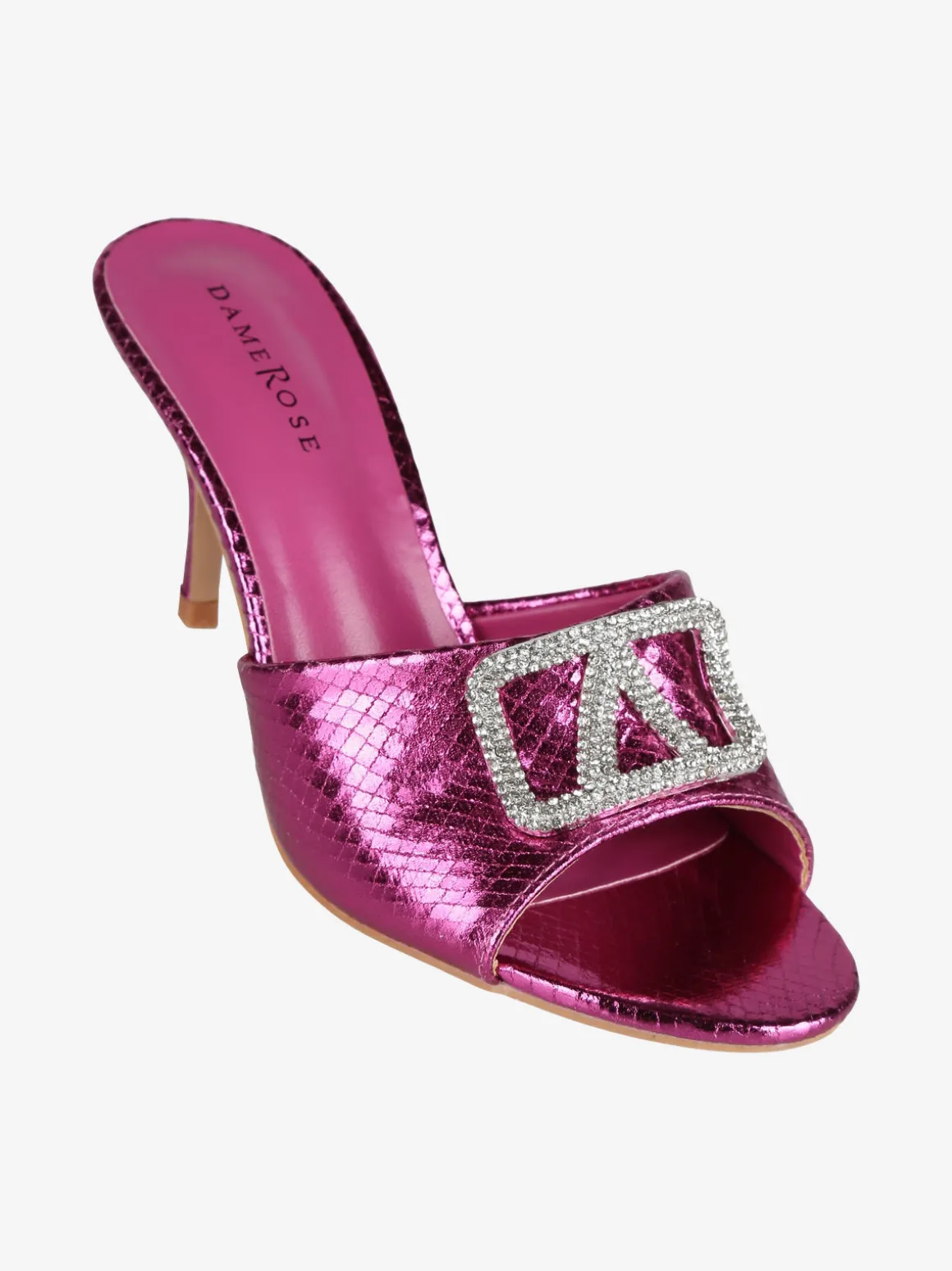 Dame Rose Ciabatte donna con tacco e strass