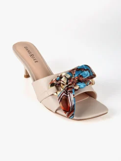 Dame Rose Ciabatte donna con tacco e foulard