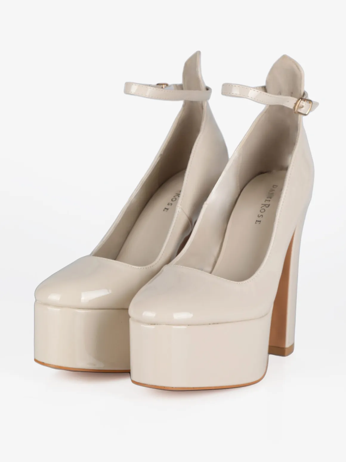 Dame Rose Decolletè donna con tacco e plateau