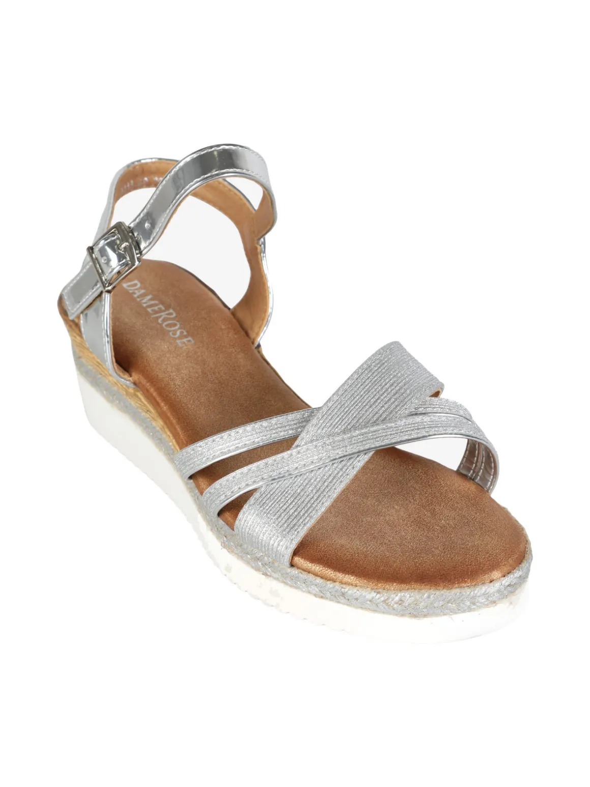 Dame Rose Sandali donna con zeppa con allacciatura alla schiava