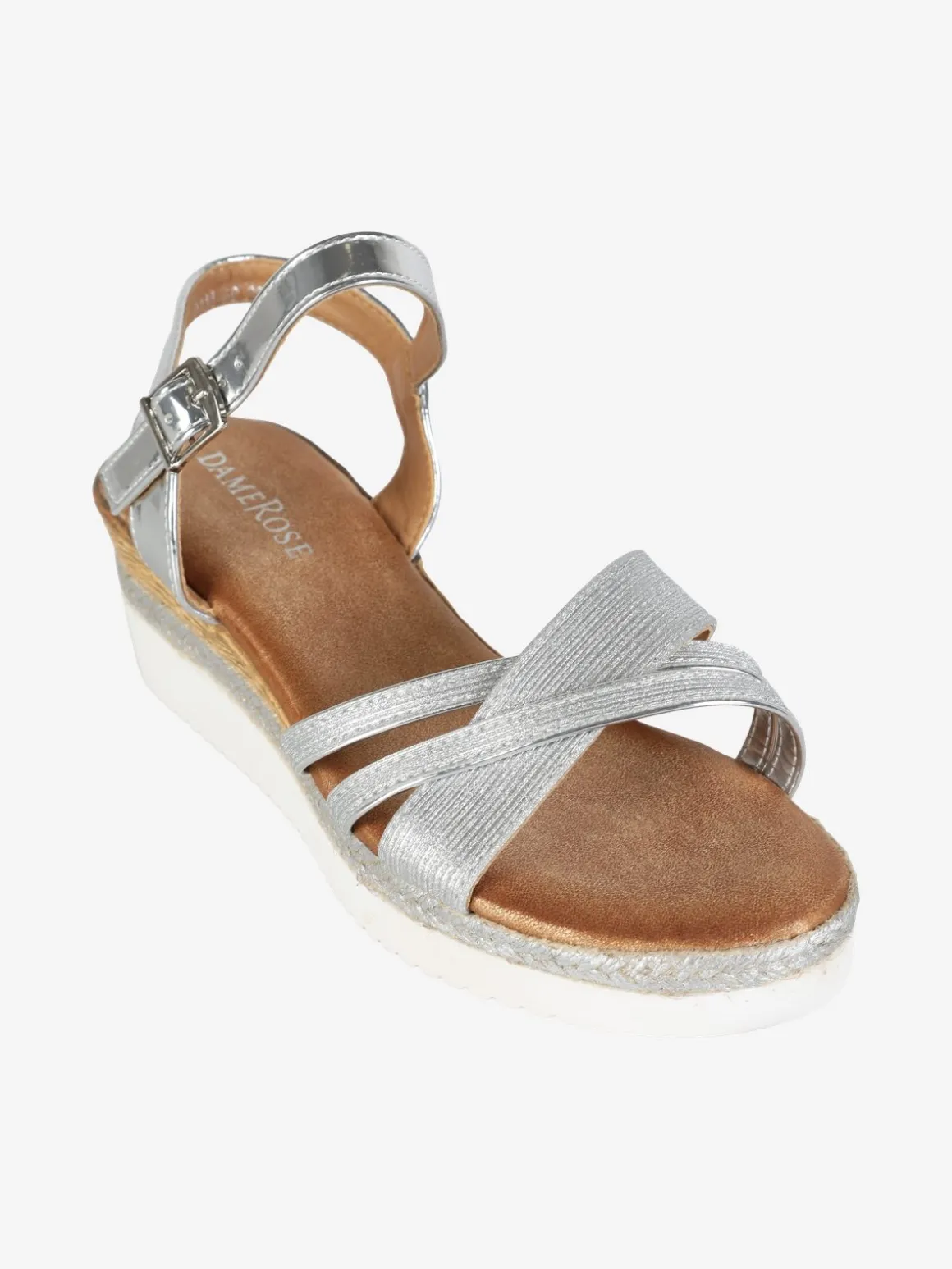 Dame Rose Sandali donna con zeppa con allacciatura alla schiava