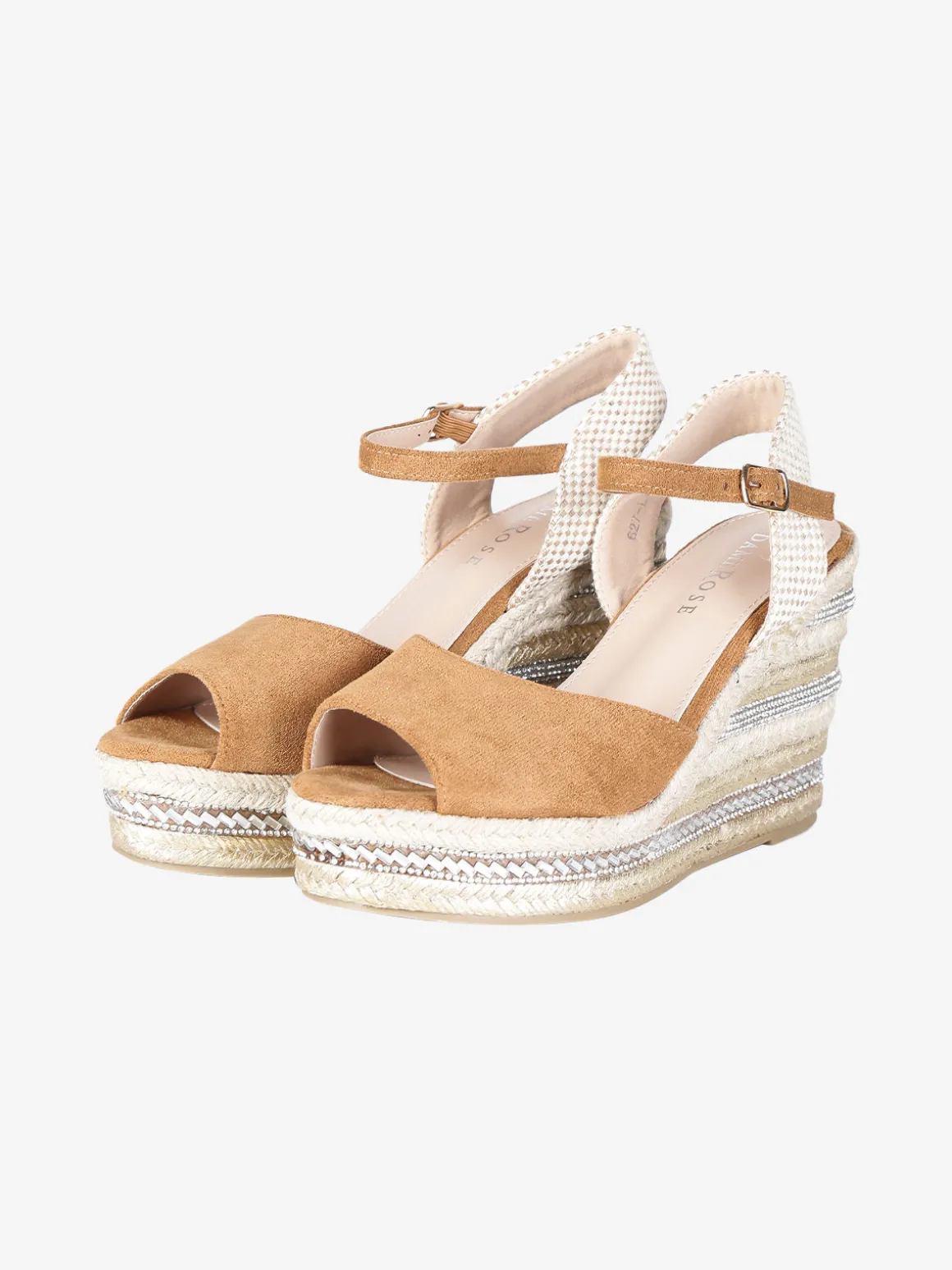 Dame Rose Sandali donna con zeppa decorata