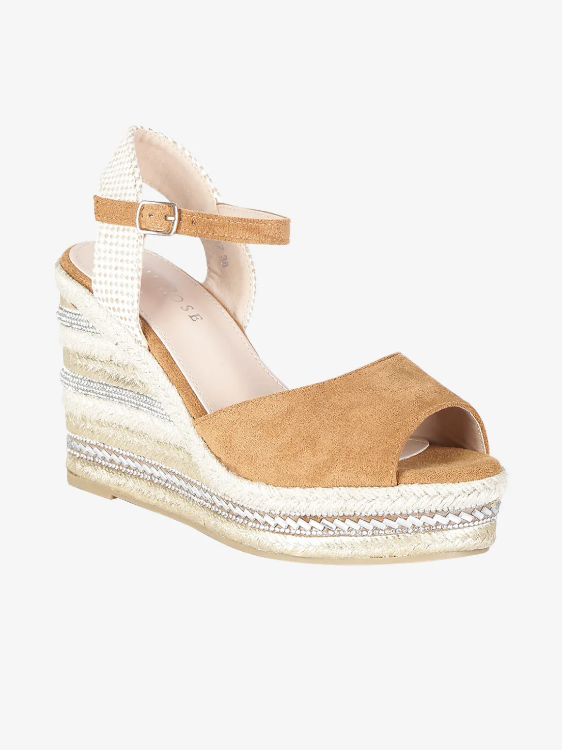 Dame Rose Sandali donna con zeppa decorata