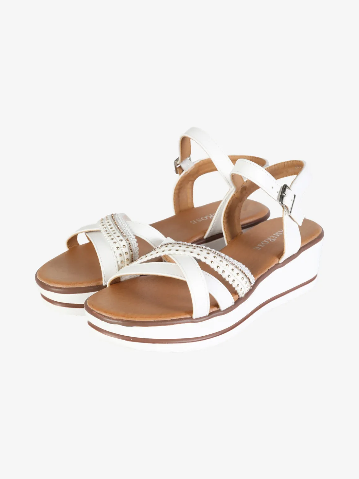Dame Rose Sandali donna con zeppa e borchie