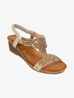 Dame Rose Sandali donna gioiello con zeppa