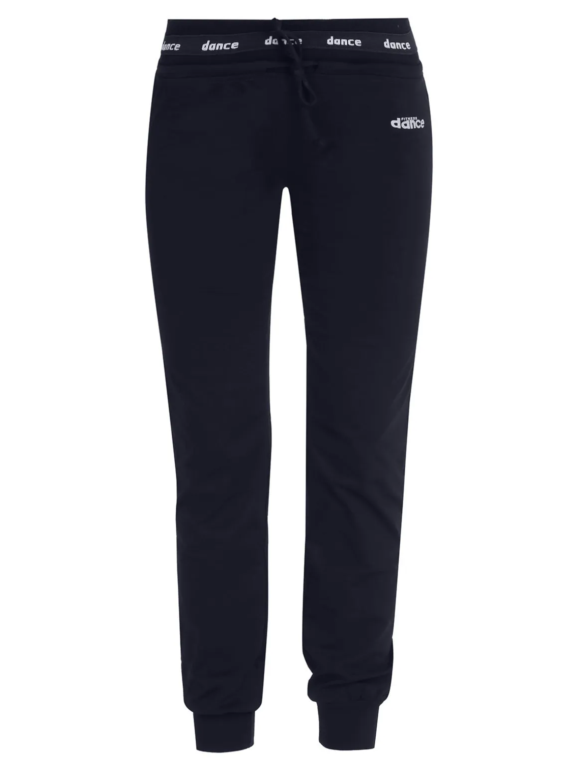 Dance Pantaloni donna sportivi con coulisse e polsini - blu scuro