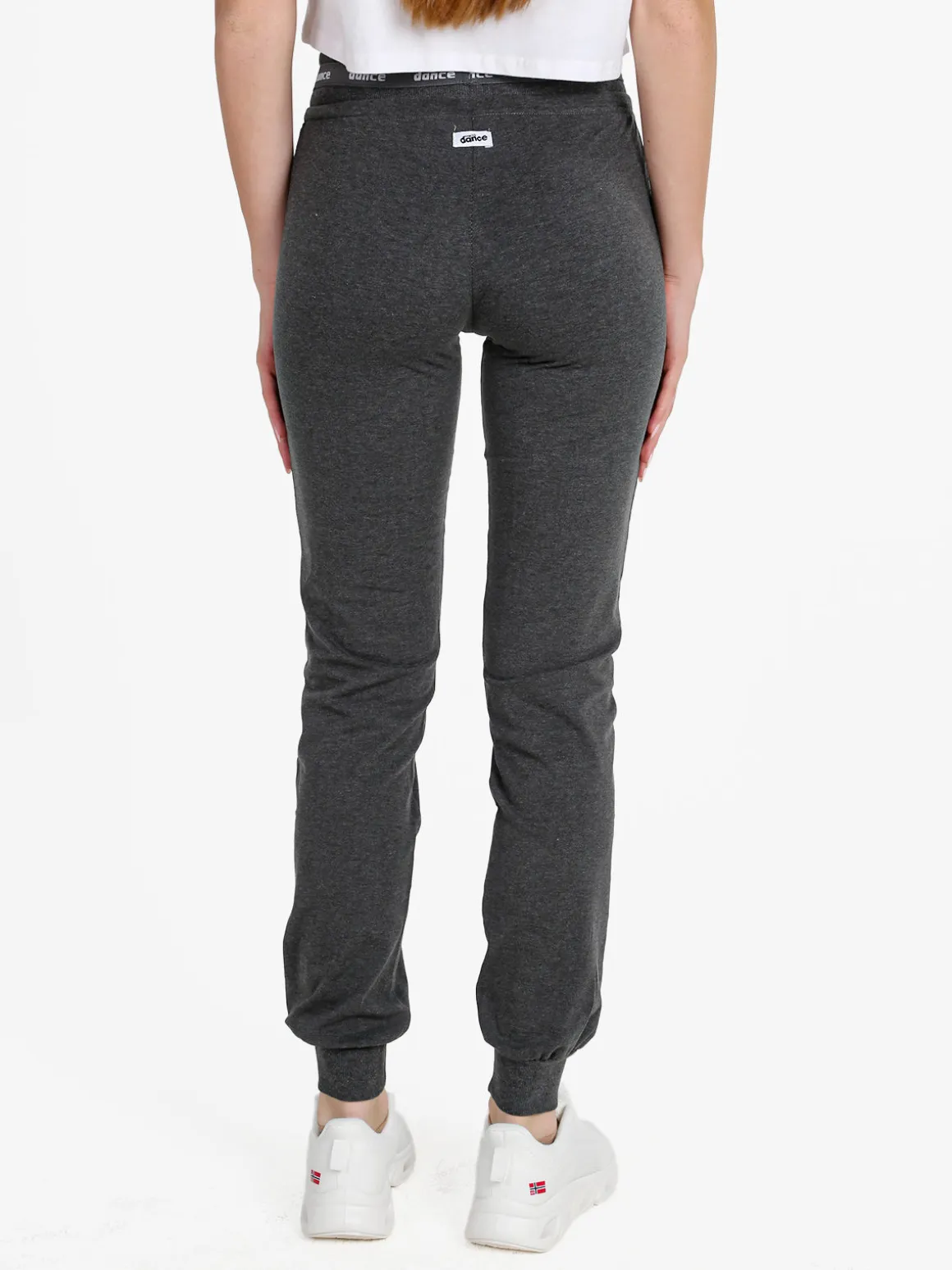 Dance Pantaloni donna sportivi con coulisse e polsini - grigio scuro