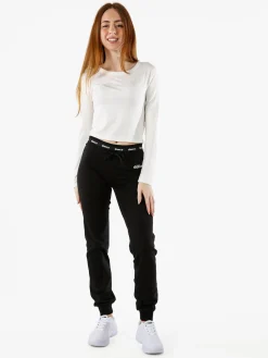 Dance Pantaloni sportivi da donna con polsini e coulisse in vita - nero