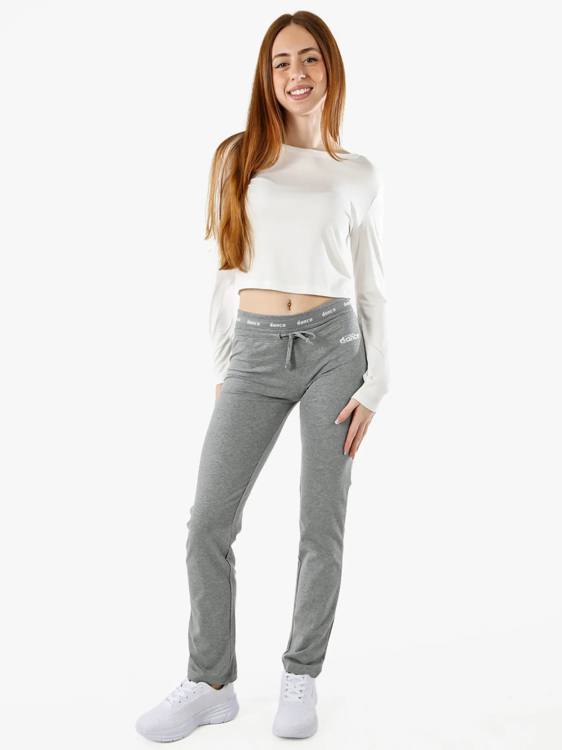 Dance Pantaloni sportivi da donna con coulisse in vita - grigio
