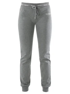 Dance Pantaloni sportivi da donna con polsini e coulisse in vita - grigio