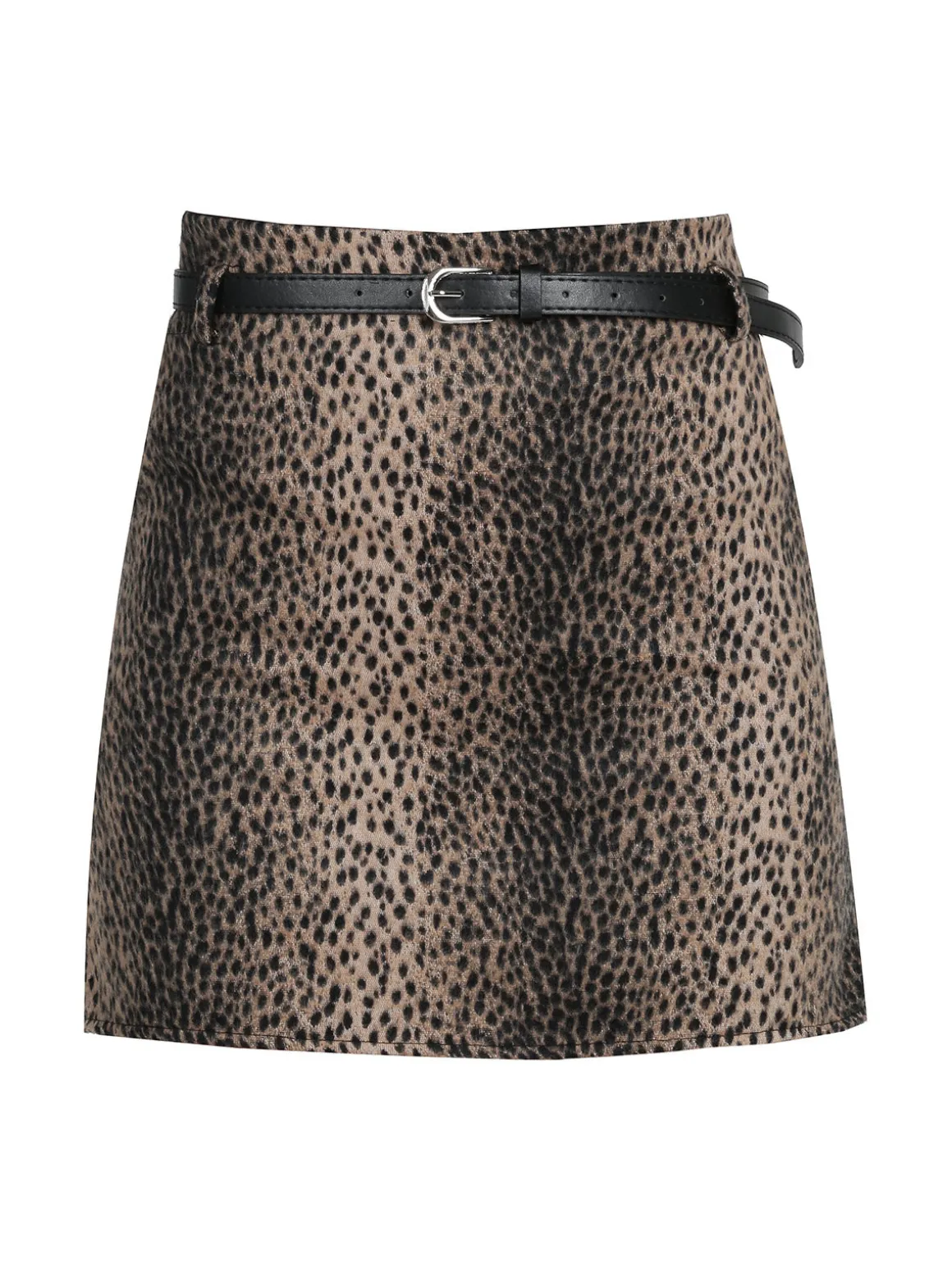 Daystar Gonna corta da donna animalier con cintura