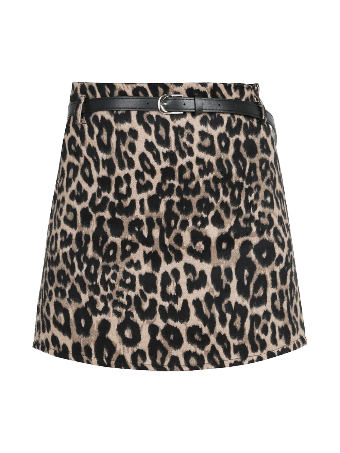 Daystar Gonna corta da donna animalier con cintura