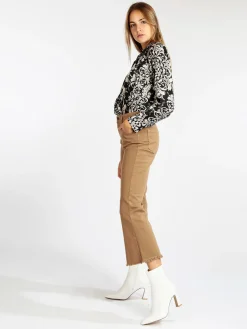 Daystar Pantaloni cropped da donna con finale a zampa