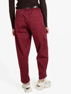 Daystar Pantaloni donna a palloncino con cintura - bordeaux