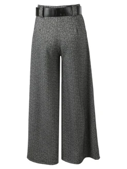 Daystar Pantaloni donna a palazzo con cintura - grigio