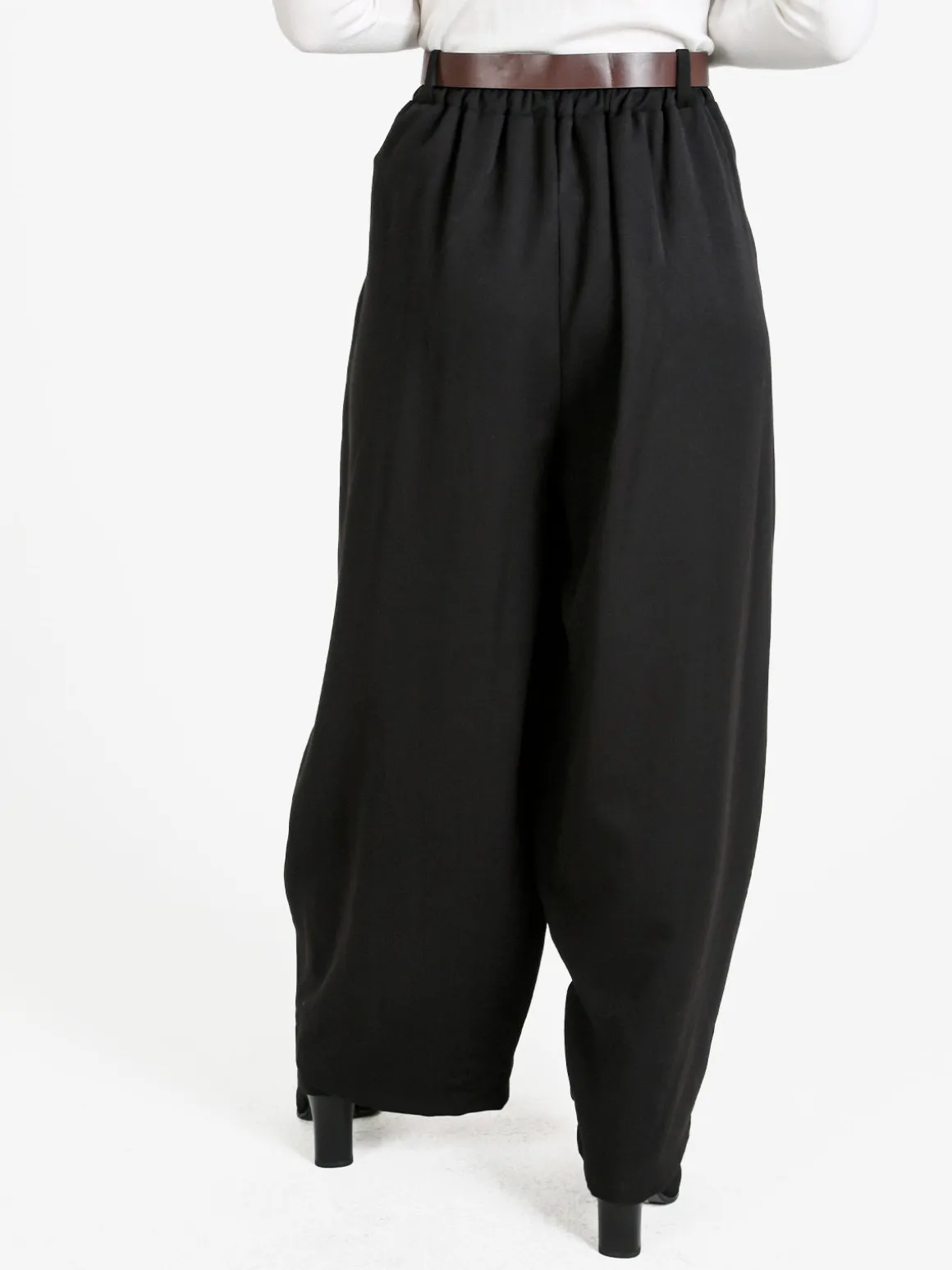 Daystar Pantaloni donna casual a palloncino con cintura - nero