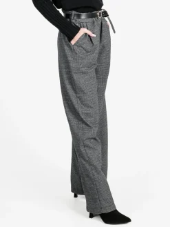 Daystar Pantaloni donna quadrettati a gamba larga