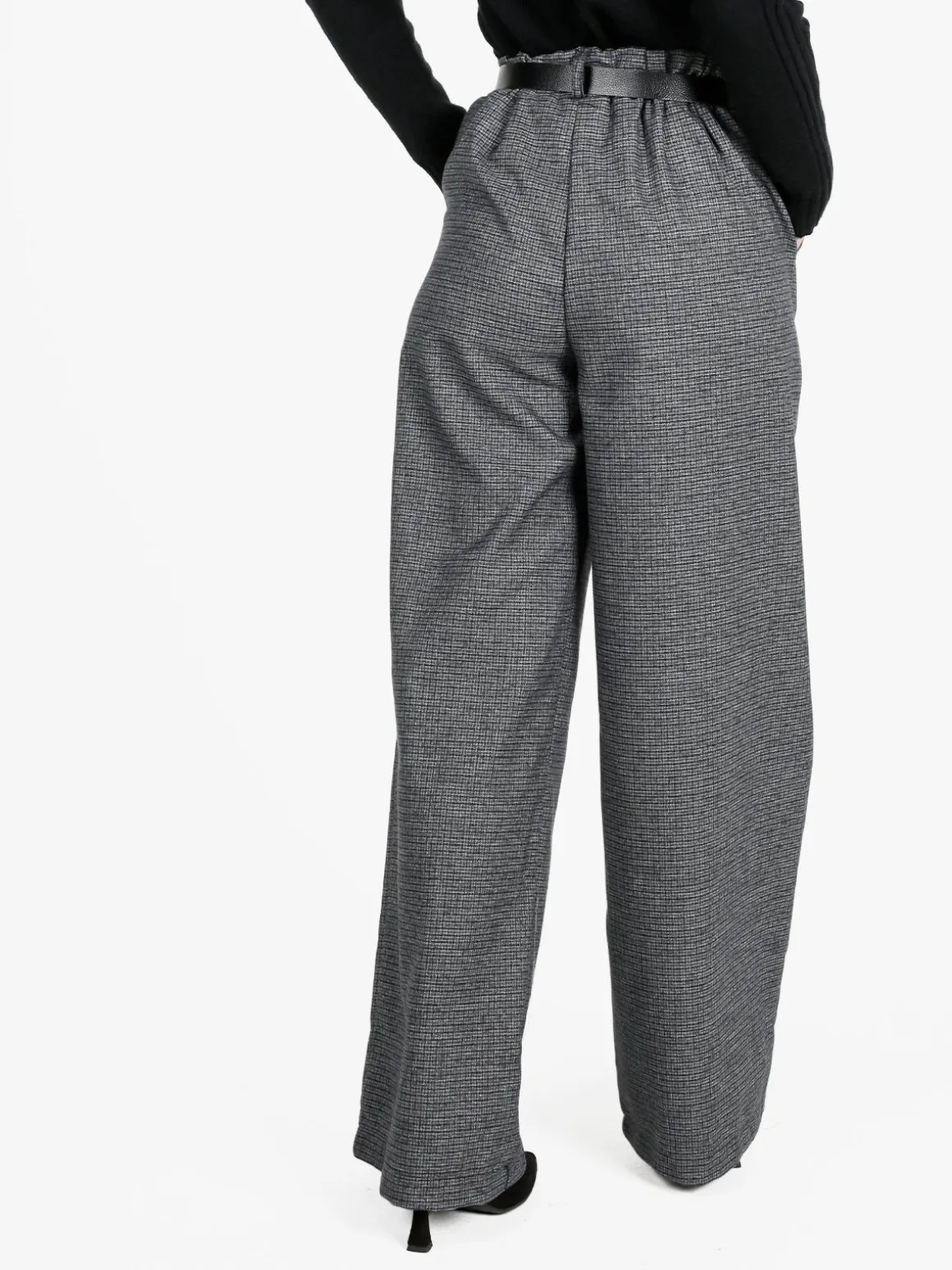 Daystar Pantaloni donna quadrettati a gamba larga