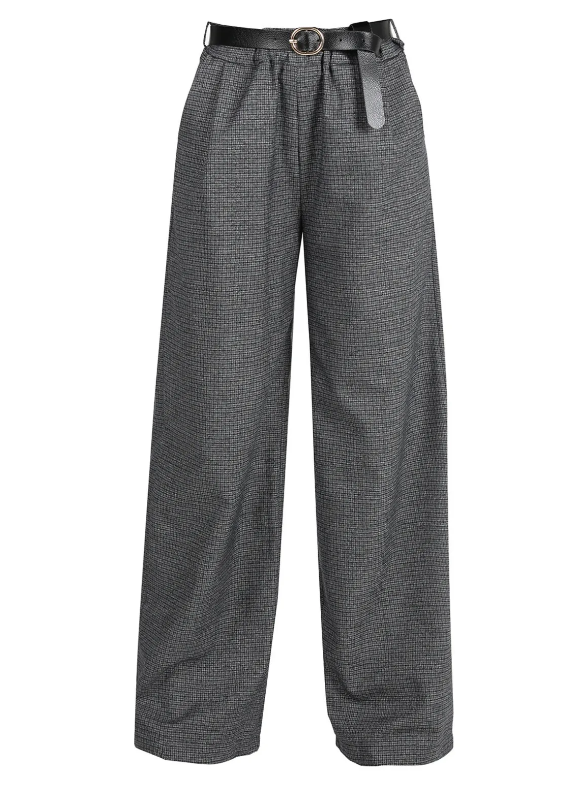 Daystar Pantaloni donna quadrettati a gamba larga