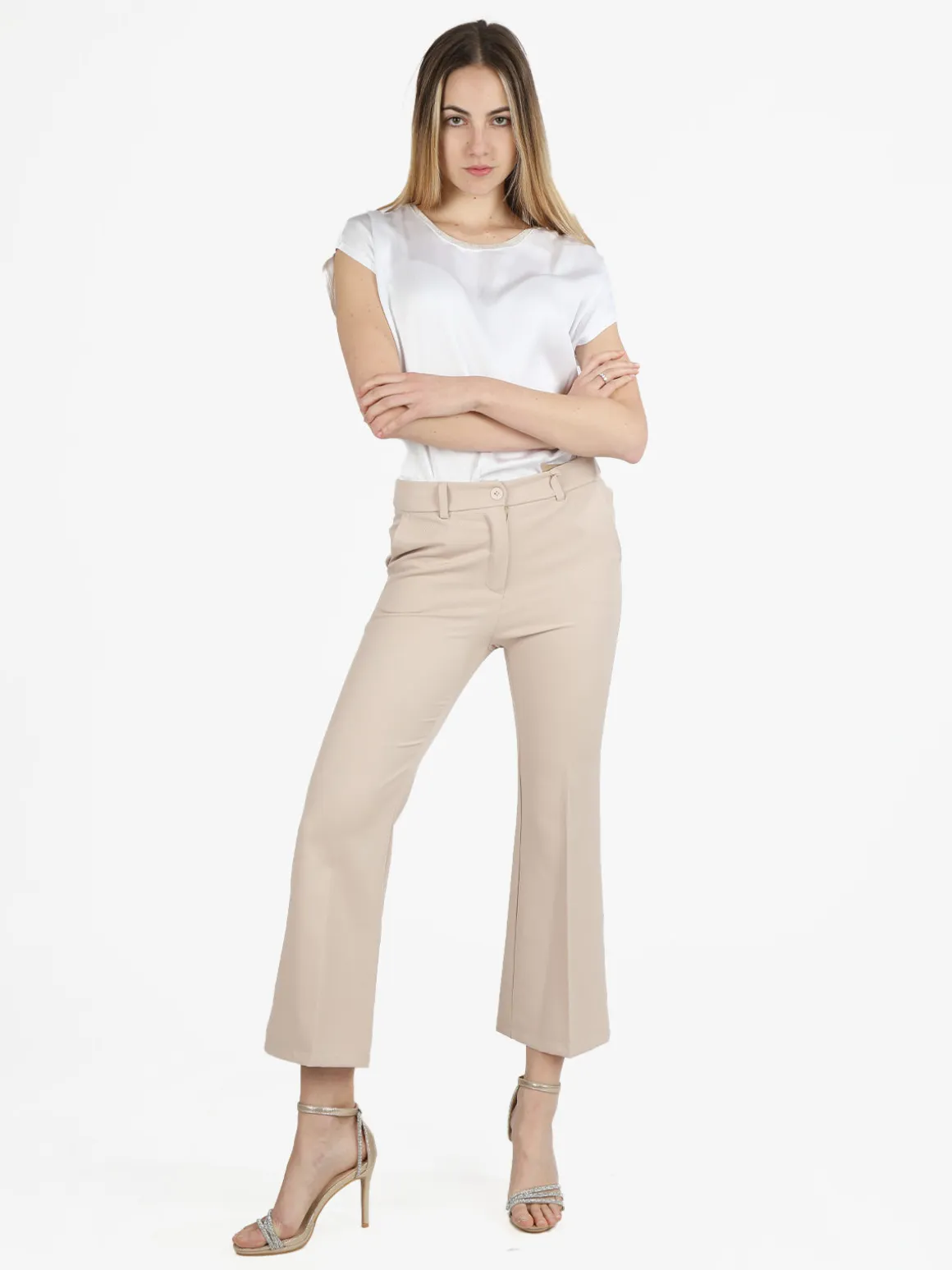 Daystar Pantaloni eleganti da donna con finale a zampa
