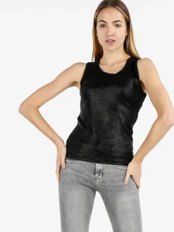 Daystar Top donna effetto metallizzato