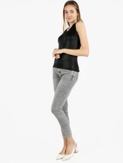 Daystar Top donna effetto metallizzato