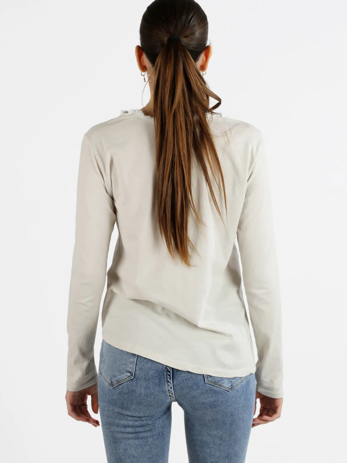 Daystar T-shirt donna a maniche lunghe con taschino