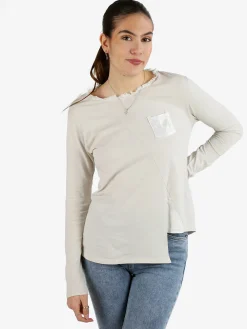 Daystar T-shirt donna a maniche lunghe con taschino