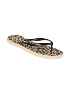 De Fonseca Infradito donna animalier in gomma - nero