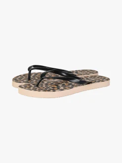 De Fonseca Infradito donna animalier in gomma - nero