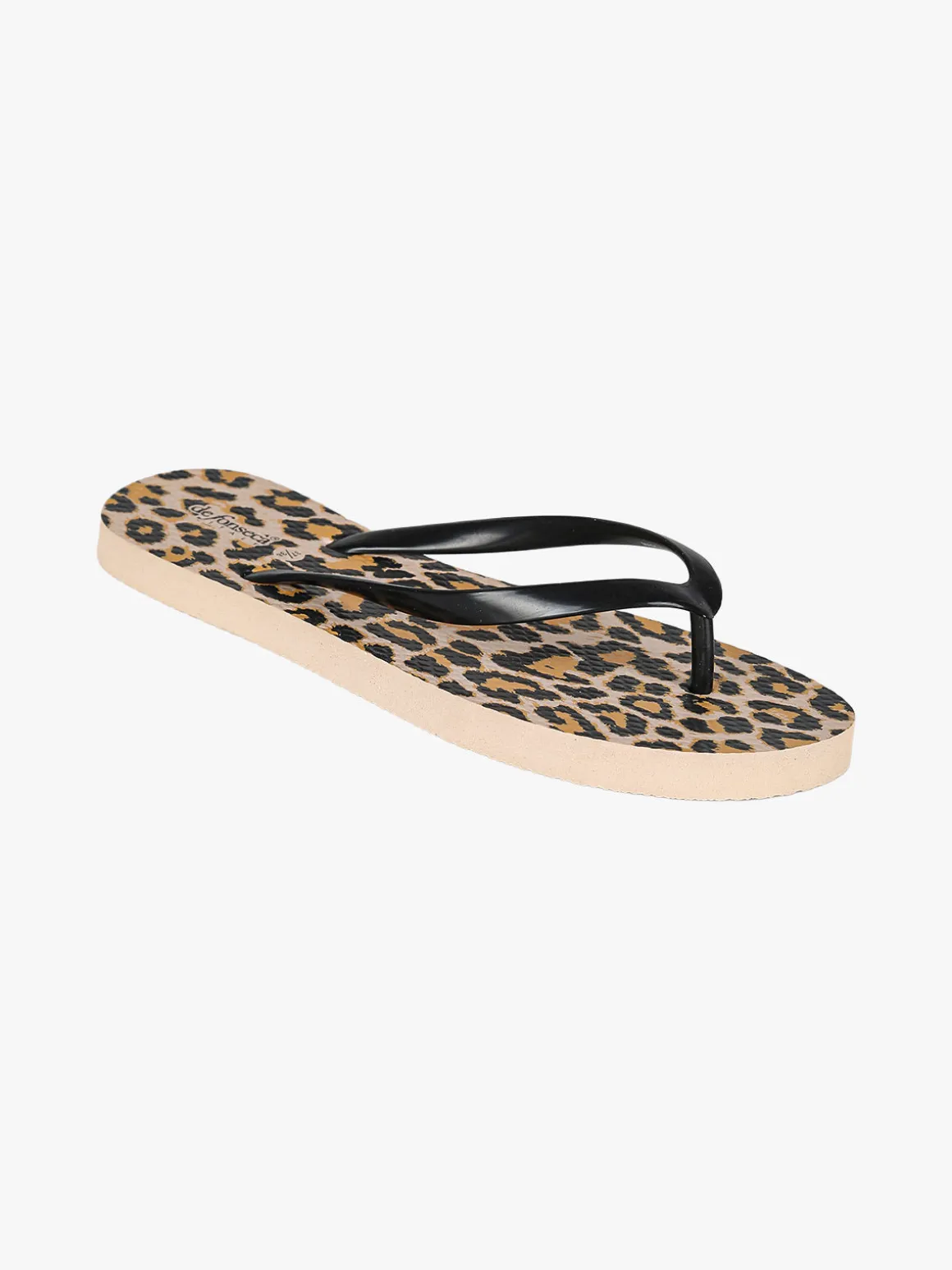 De Fonseca Infradito donna animalier in gomma - nero
